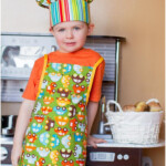 Kids Chef s Apron Sewing Pattern With Chefs Hat And Oven Etsy Boy