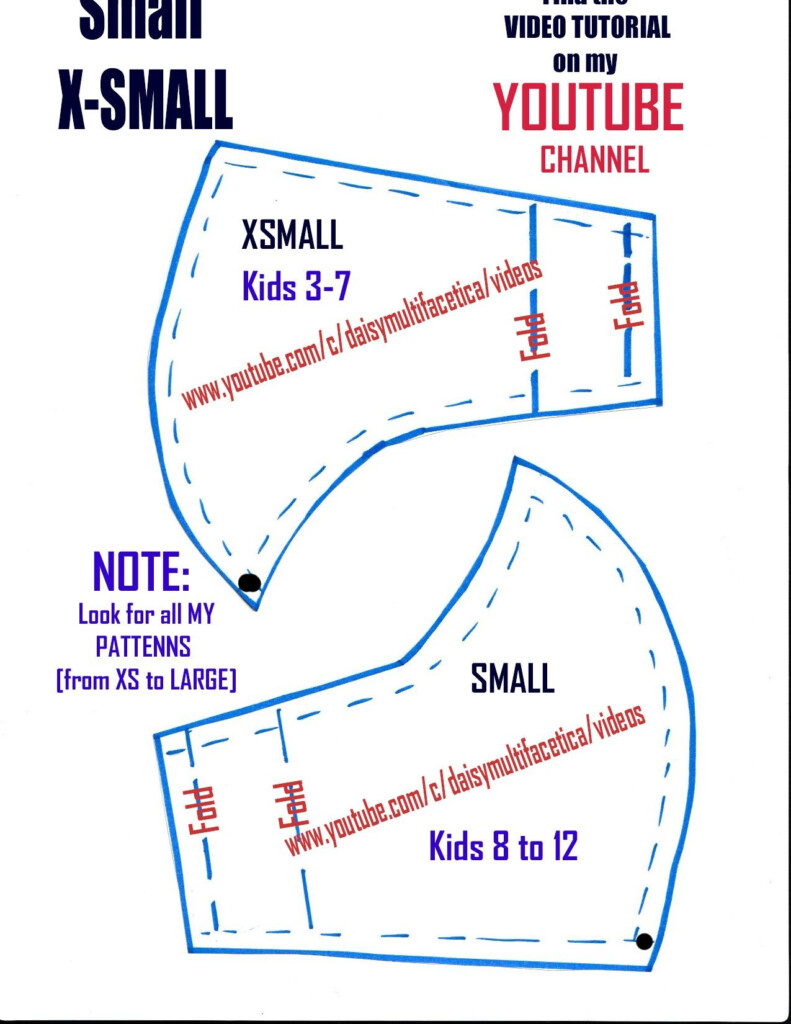 Kids FREE PATTERNS For The Very Best Fabric Face Mask With Filter 