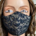 Lace Sequin Cotton FACE MASK With Filter Pocket TRIPLE Layer Etsy In