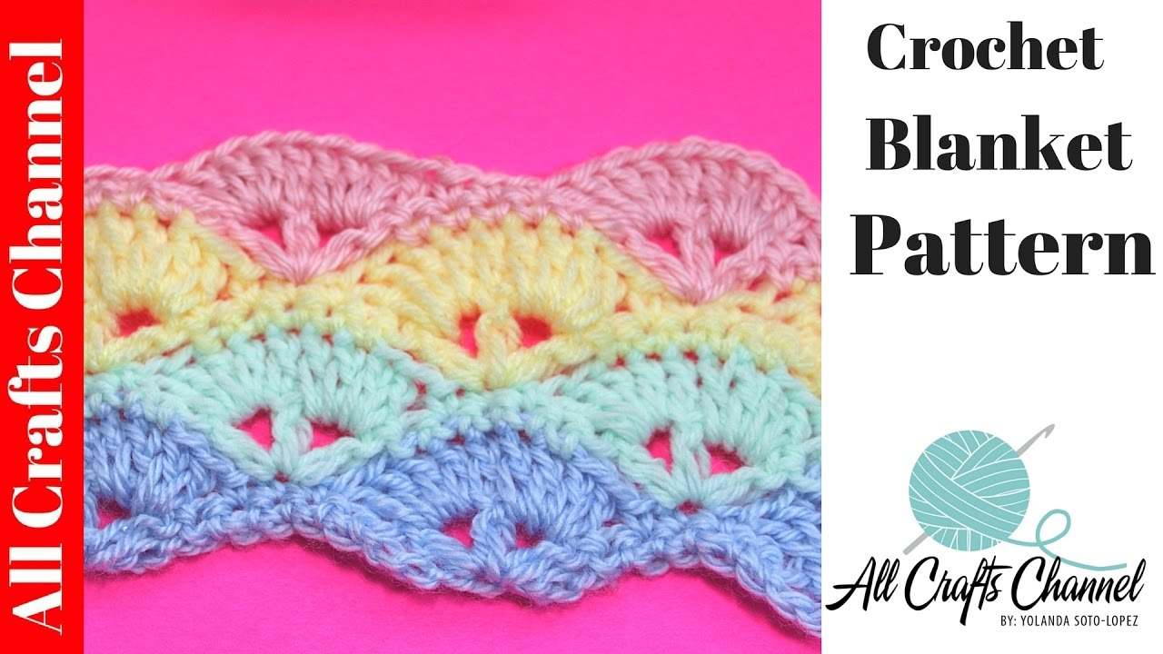Learn To Crochet Baby Blanket Pattern subtitulos En Espanol Yolanda 