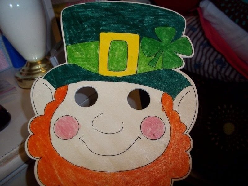 Leprechaun Mask A Mask Decorating And Embellishing On Cut Out Keep