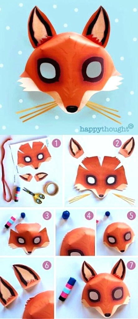 Make Your Own Fantastic Fox Mask Printable Template At 3d Free Animal 