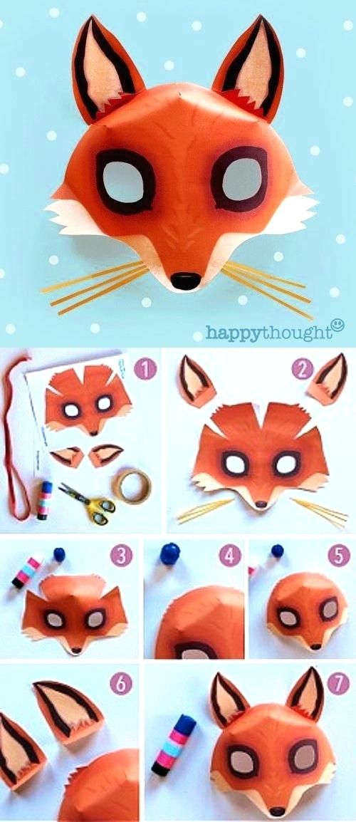 Make Your Own Fantastic Fox Mask Printable Template At 3d Free Animal