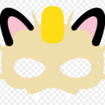 Meowth Inspired Mask Pokemon Mask Printable Free Transparent PNG