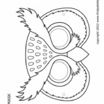 Owl mask bw Free Kids Crafts Owl Mask Owl Patterns Owl Crafts