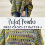 Perfect Poncho Free Crochet Pattern In Colorscape Yarn Combine Shell