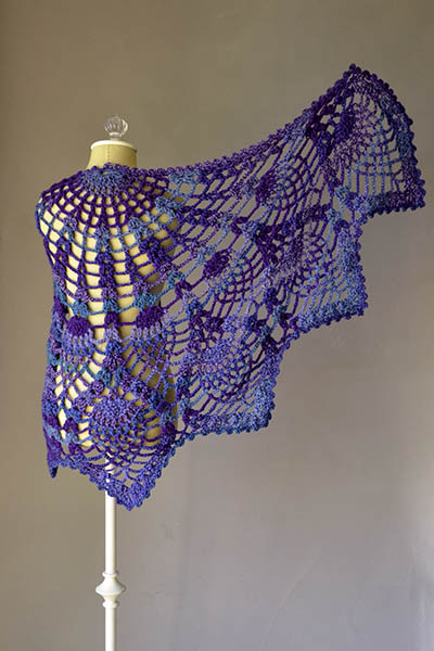 Pineapple Peacock Shawl Free Crochet Pattern Crochet Kingdom