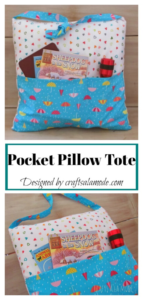 Pocket Pillow Tote Free Sewing Pattern