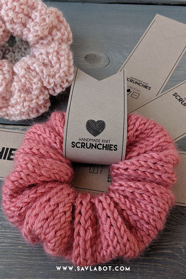 Printable Scrunchies Display Tag Set Velvet Knit Crochet Etsy Diy