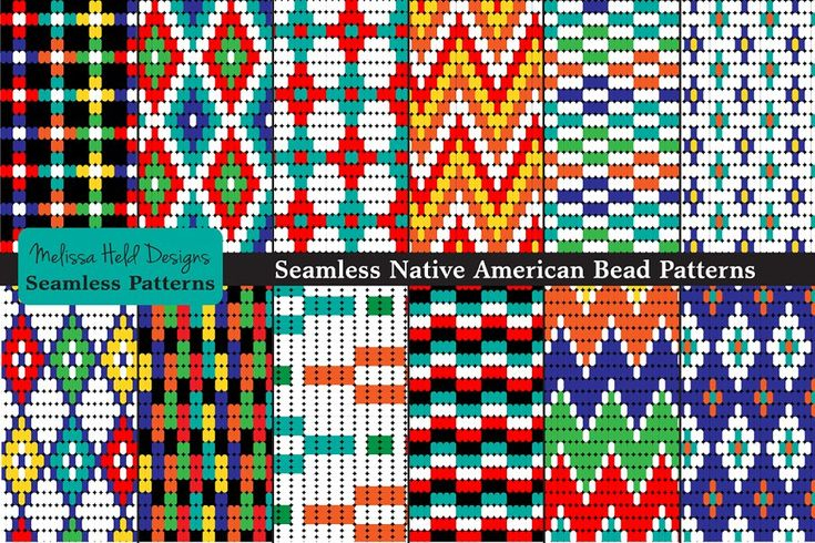 Seamless Tribal Bead Patterns In 2021 Native American Beadwork