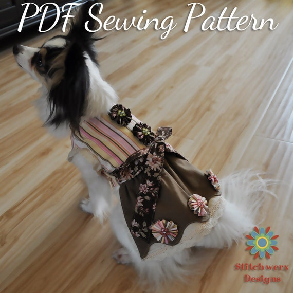 Small DOG DRESS PATTERN Small Dog Clothes Sewing Pattern Dog
