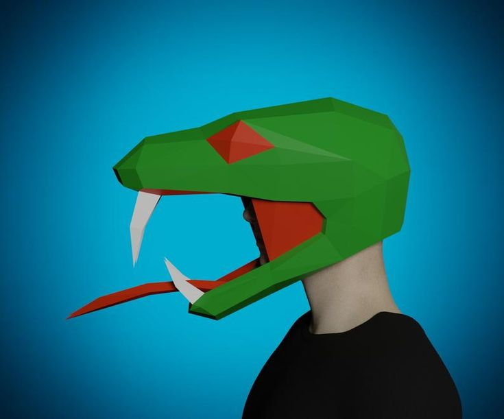 SNAKE MASK PAPERCRAFT 3D Serpent Costume Printable Diy Etsy Paper 