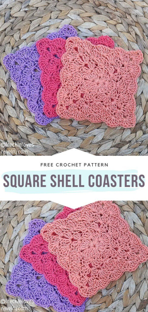 Square Crochet Coasters Free Patterns Crochet Patterns Leg Warmers 