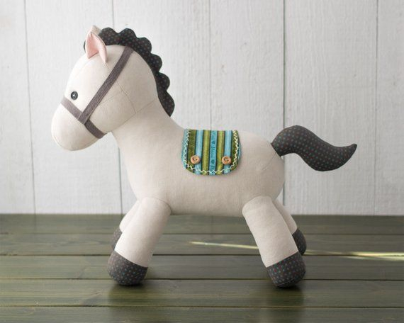 Stuffed Animal Pony PDF Sewing Pattern Tutorial Stuffed Horse 