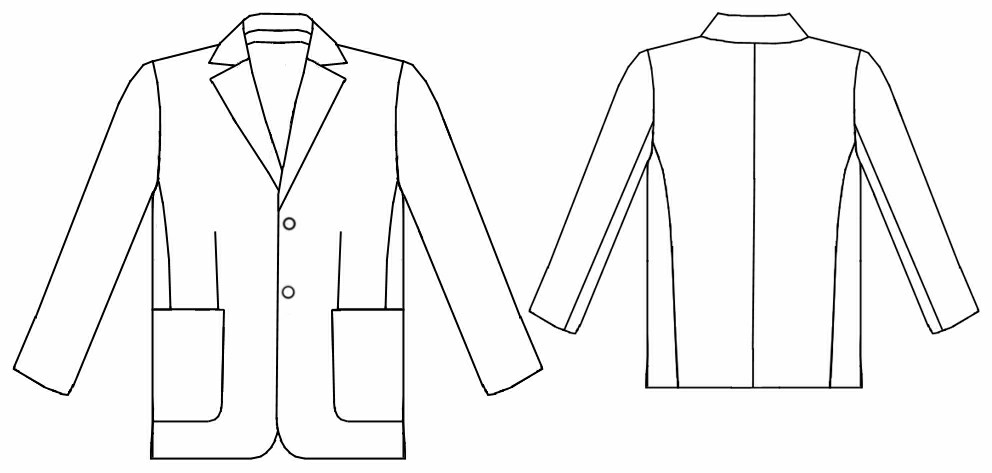 Suit Jacket Sewing Pattern 6052 Made to measure Sewing Pattern 