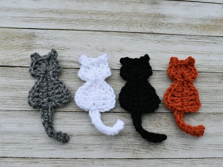 Super Simple Cat Applique Crochet Pattern Instant Download Pdf Easy