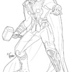 Thor Line art By Adyon On DeviantART Avengers Coloring Pages