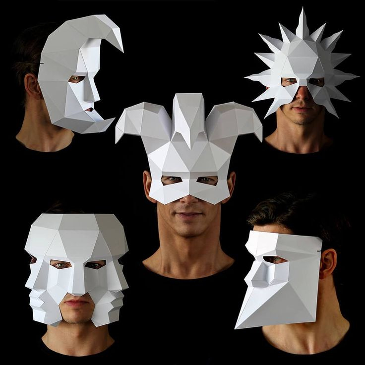 Three Face Mask Paper Mask Animal Masks Diy Paper Mask Template