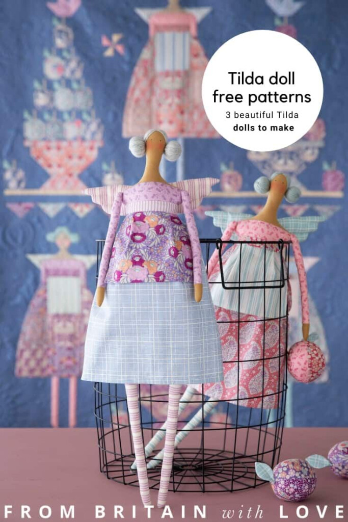 Tilda Doll Patterns 4 Free Downloads From Britain With Love In 2020 