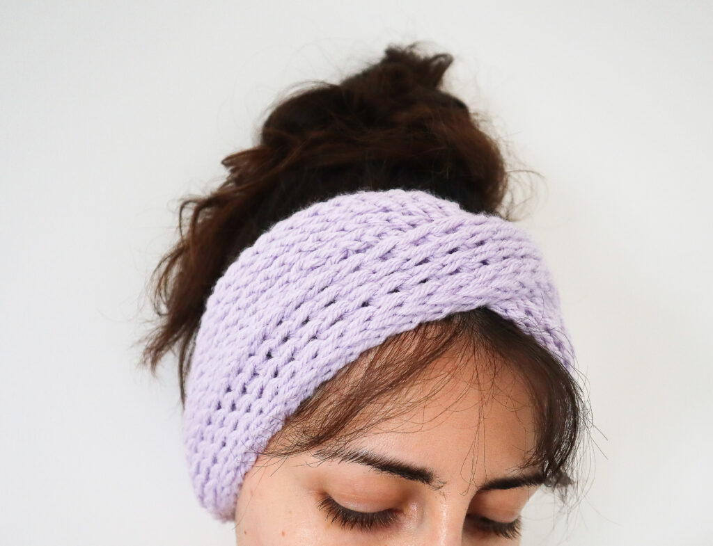 Twisted Turban Headband Crochet Ear Warmer Pattern The Snugglery