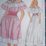 Uncut Vintage Vogue Sewing Pattern 8980 Misses Peasant Gypsy Dress Off