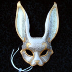 Venetian Rabbit Mask V4 Handmade Leather Rabbit Mask