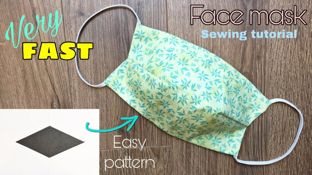  VERY FAST Easy Pattern How To Make A Fabric Face Mask With Filter 