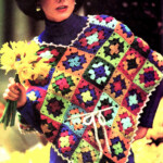 Vintage Crochet Granny Square Poncho Women Ladies Teens Girls Etsy