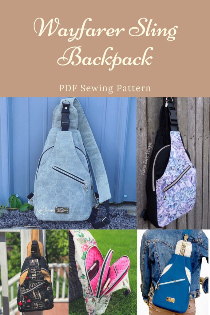 Wayfarer Sling Backpack PDF Sewing Pattern Backpack Pattern Sewing 